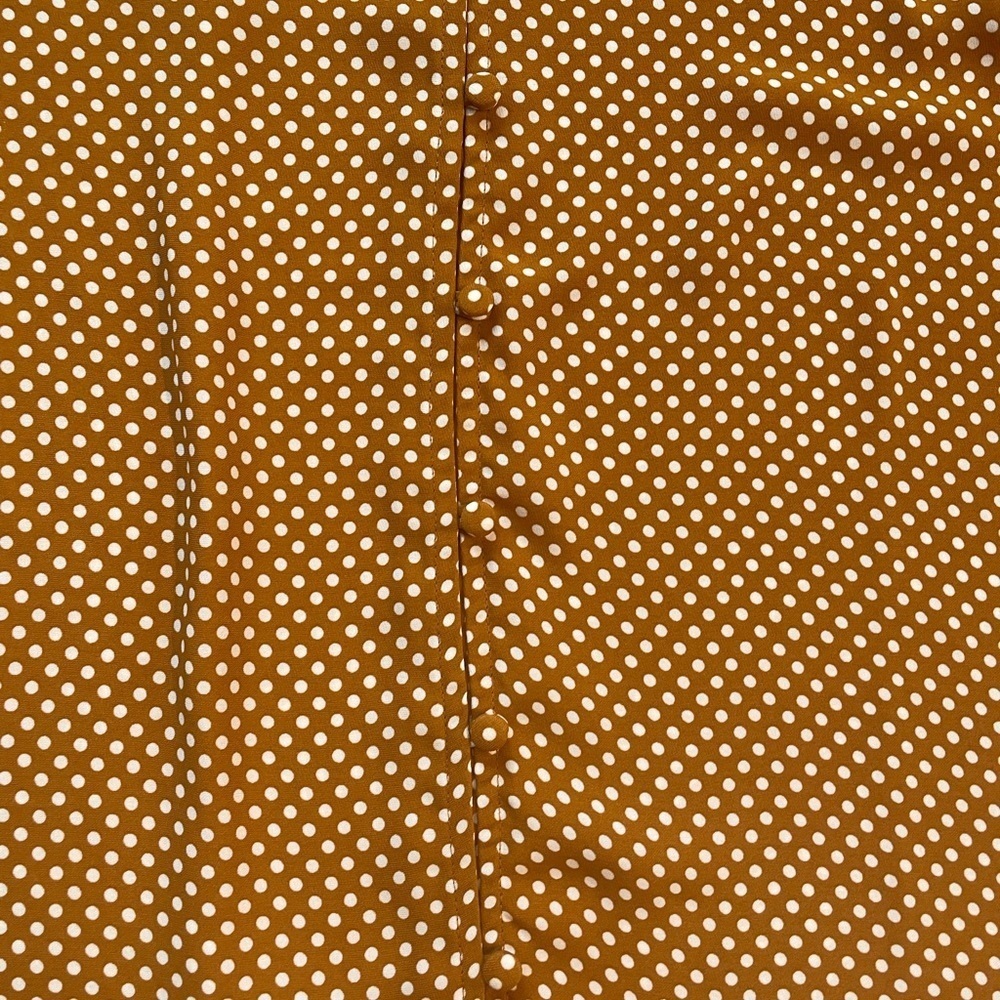 𝅺rachel Zoe Polka Dot Long Sleeve Button Up Blouse Size S - Picture 2 of 7